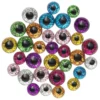 Dekorationsögon glittrande ögon av glas med glitter 32 st. Ø8/10 mm, 5 mm tjocka