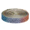 Dekorband självhäftande med strasstenar 1 meter×10 mm rainbow