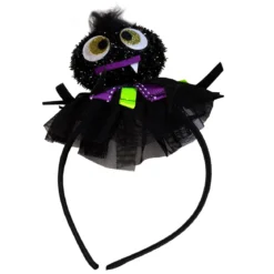 Diadem till halloween med glittrande spindel – barnstorlek