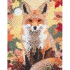 Diamond Painting räv, 12×16 cm väv + pärlor, silikon & pincett
