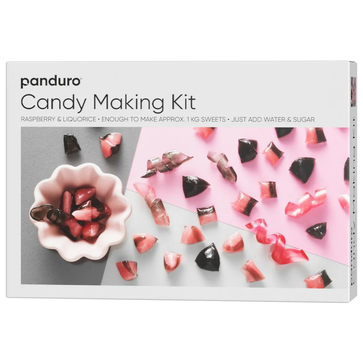 DIY-kit Candy Making Kit, gör karameller med smak av hallon och lakrits!