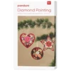 DIY-kit Diamond Painting juldekorationer att hänga i julgranen, 6 st. Ø8-9 cm