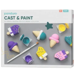 DIY-Kit glassar av gips – gips, silikonform, färger och pensel