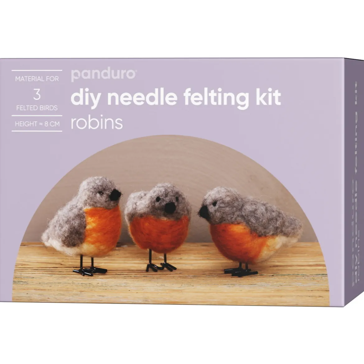 DIY-kit nålfiltade ullfåglar – får 3 söta rödhakar flytta in hos dig?