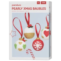 DIY-kit Pearly Xmas Baubles – skapa vackra julkulor med pärllera