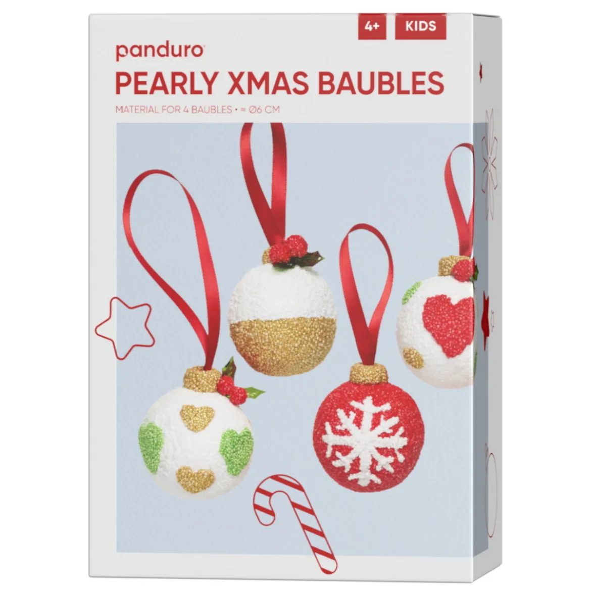DIY-kit Pearly Xmas Baubles – skapa vackra julkulor med pärllera