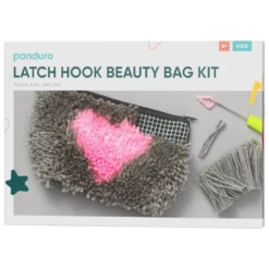 DIY-kit väv en hjärtprydd väska med fluffig rya!