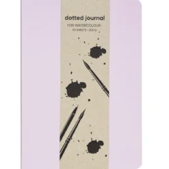 Dotted Journal för akvarell, rosa omslag A5, 50 ark – 200 grams ytvikt