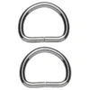 D-ring 2-pack – 34×28 mm, silverfärgad. Max rembredd 30 mm