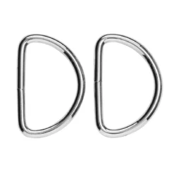 D-ring 2-pack – 42×30 mm, silverfärgad. Max rembredd 45 mm
