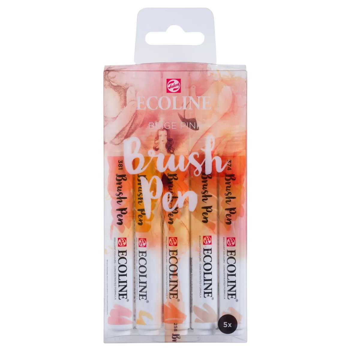 Ecoline Brush Pen Set - Beige Pink 5-pack