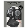 Engraving art Dreamy Silver – scratch art med 3 st. A4-ark, silvriga & drömska motiv