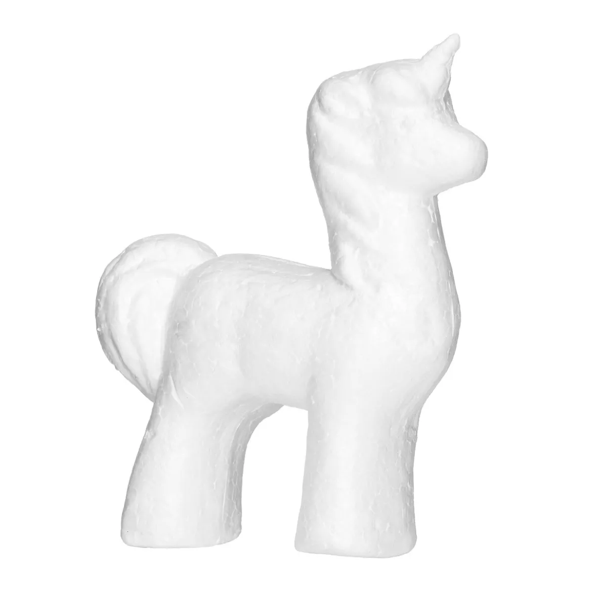 Enhörning av styrolit, 13×4×15,5 cm