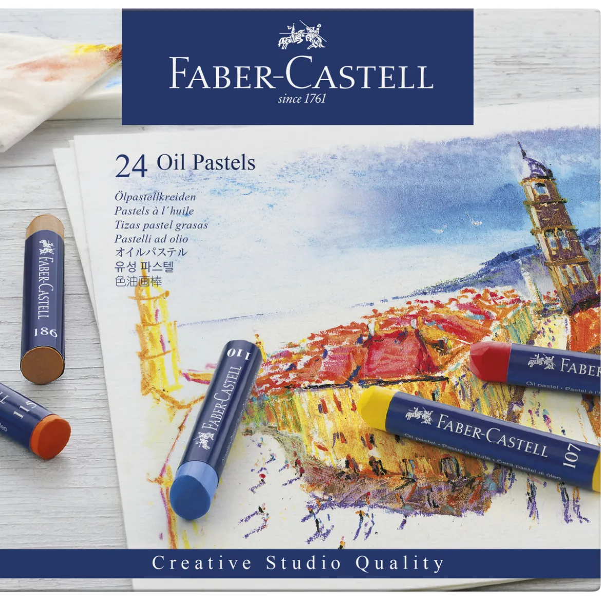 Faber-Castell Oil Pastels, set med 24 oljepastellkritor