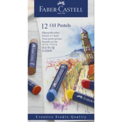 Faber-Castell Oil Pastels, set med 12 oljepastellkritor