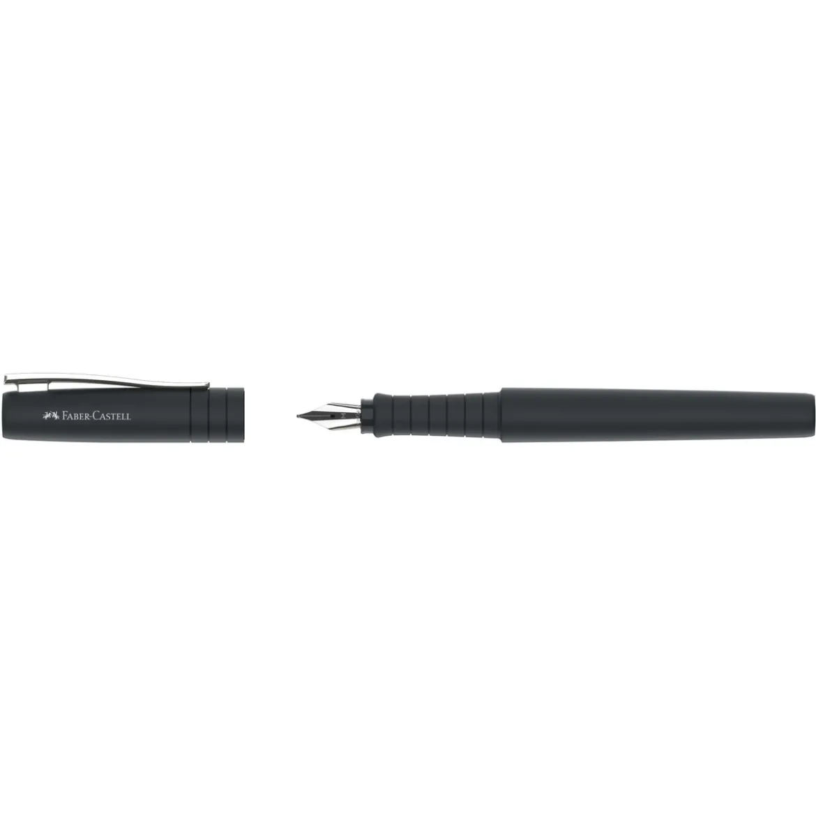 Faber-Castell Poly Ball reservoarpenna – svart pennkropp med blått bläck