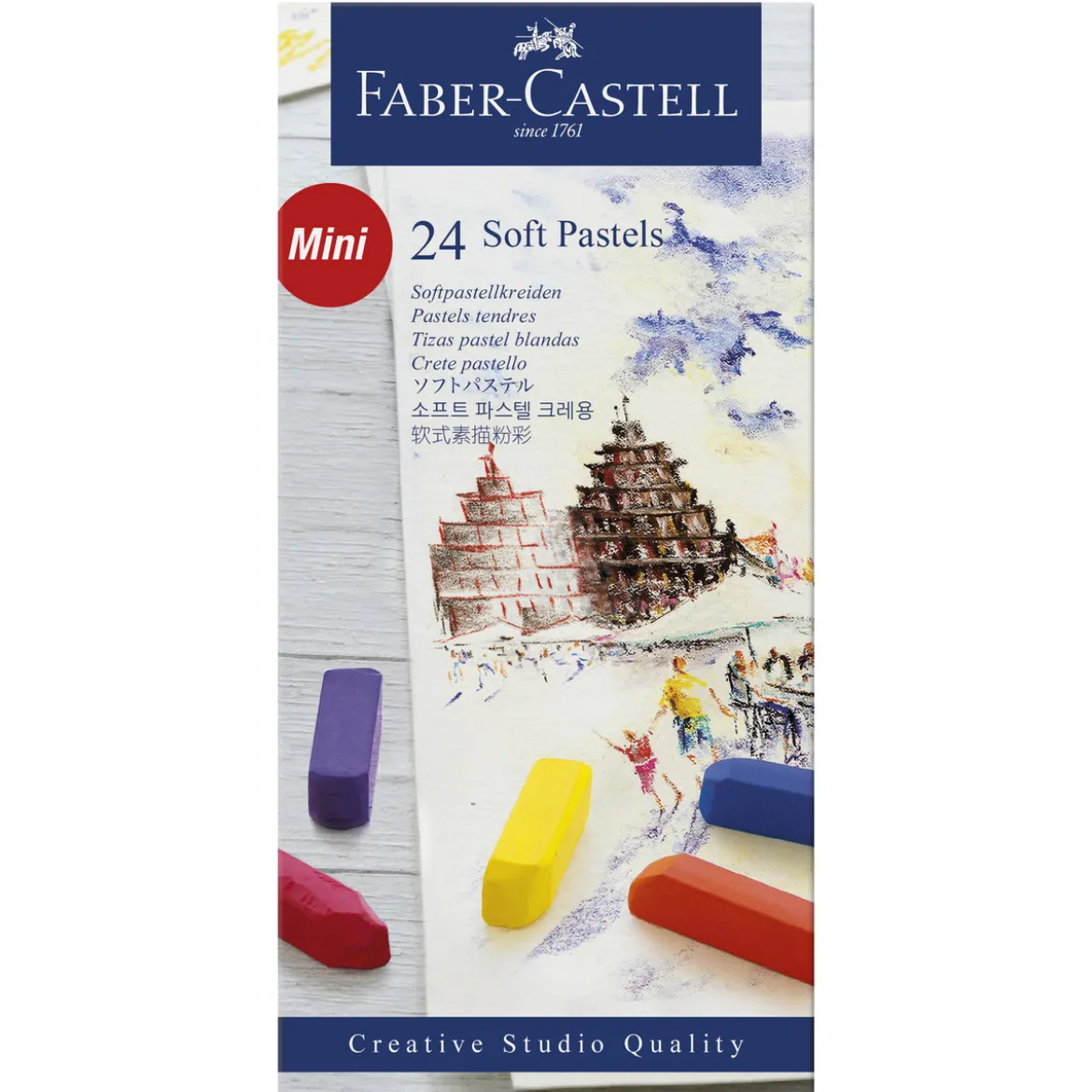 Faber-Castell Soft Pastels Mini, set med 24 mjuka pastellkritor