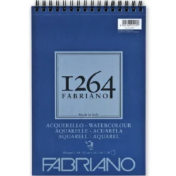 Fabriano akvarellblock F-1264 A4 (210×297 mm), 30 ark, 300 grams ytvikt.