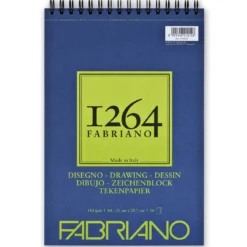 Fabriano ritblock, spiralbundet, F-1264 A4 (210×297 mm), 50 ark, 180 g/m²