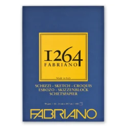 Fabriano skissblock F-1264 A4 (210×297 mm), 100 ark, 90 grams ytvikt