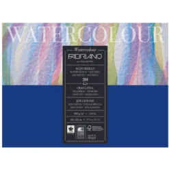 Fabriano Watercolour akvarellblock GF 24×32 cm, 20 ark, 300 g/m²