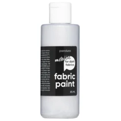 Fabric Paint 85 ml – silvermetallic, täckande textilfärg för mörkt tyg