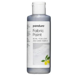 Fabric paint 80 ml – silvrig textilfärg för både ljust och mörkt tyg