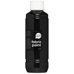 Fabric Paint 250 ml – svart täckande textilfärg för mörkt tyg