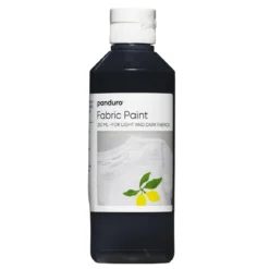 Fabric paint 250 ml – svart textilfärg för både ljust och mörkt tyg