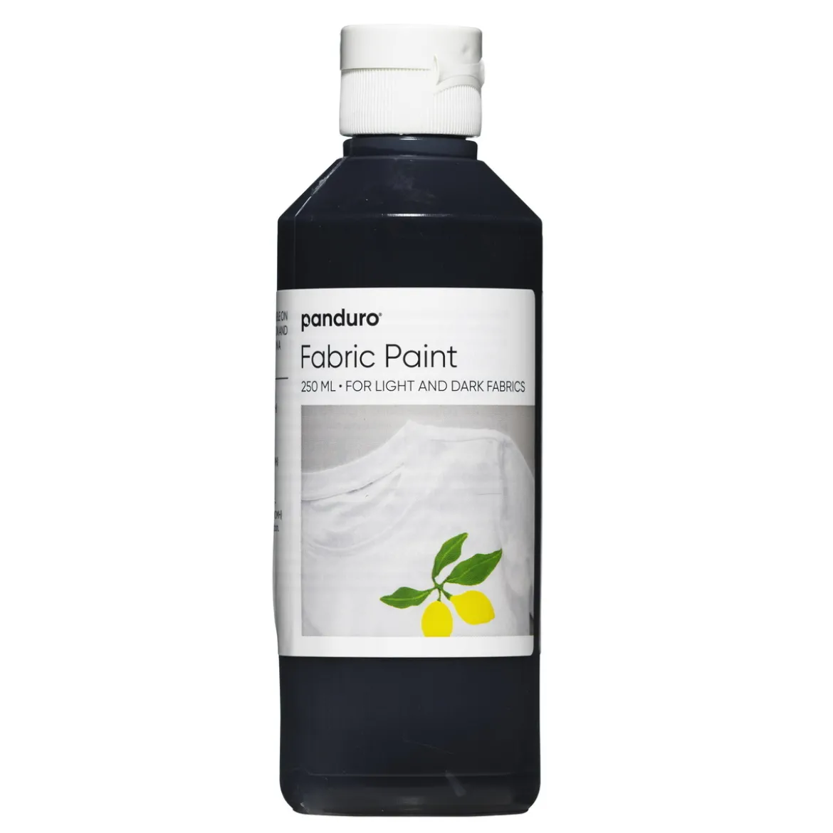 Fabric paint 250 ml – svart textilfärg för både ljust och mörkt tyg
