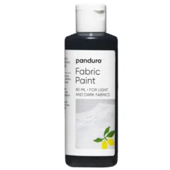 Fabric paint 80 ml – svart textilfärg för både ljust och mörkt tyg