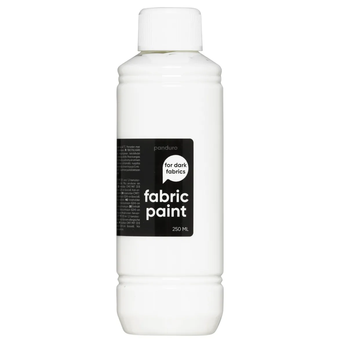 Fabric Paint 250 ml – vit täckande textilfärg för mörkt tyg