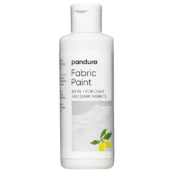 Fabric paint 80 ml – vit textilfärg för både ljust och mörkt tyg