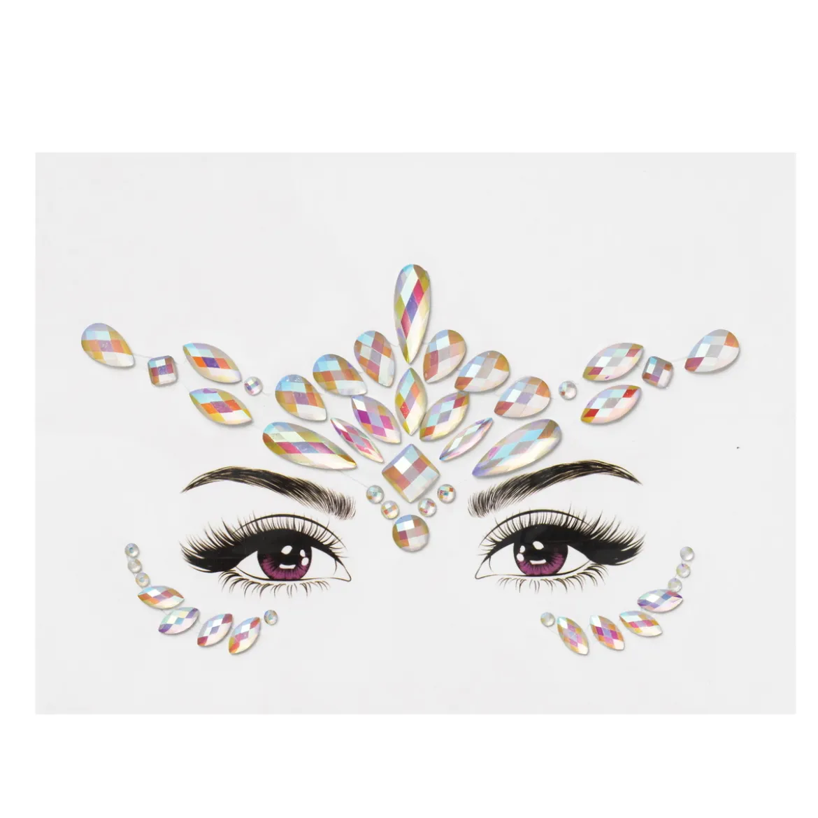 Face Jewels Glow Princess, lys upp ditt ansikte med självlysande ansiktssmycken!
