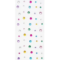 Face Jewels Rainbow Dots – 55 runda & fina ansiktssmycken i olika färger