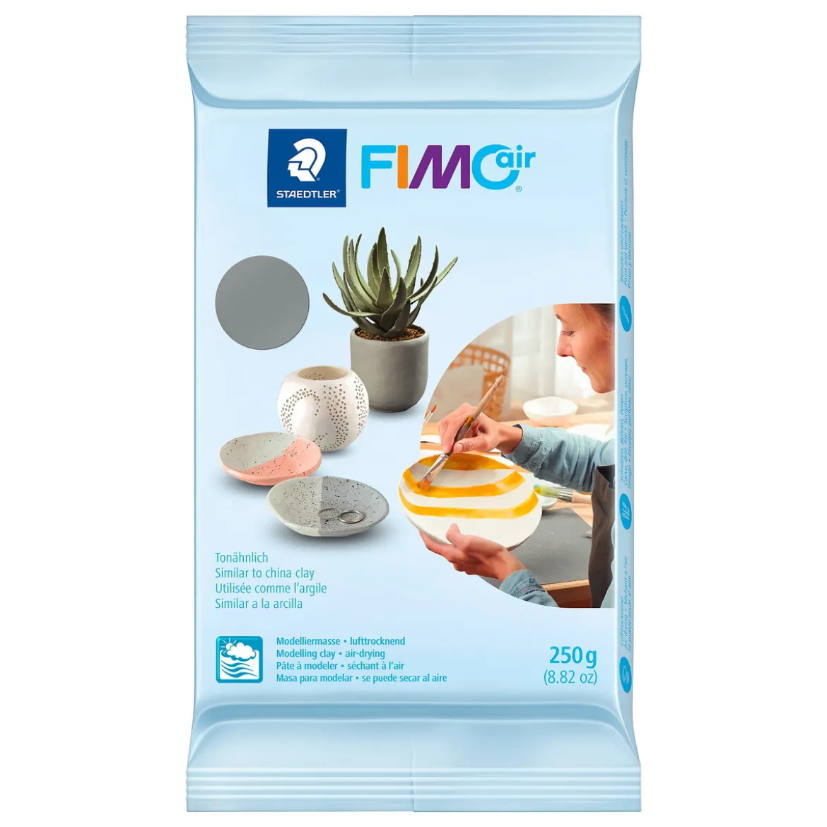 Fimo air modellera 250 g – grey 80