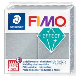 Fimo effect metallic modellera 57 g – silver 81