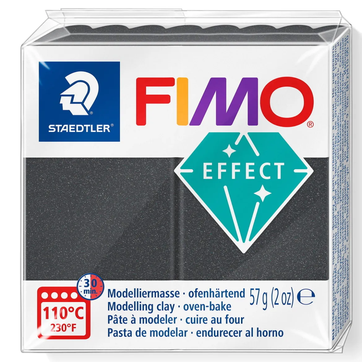 Fimo effect metallic modellera 57 g – steel grey 91