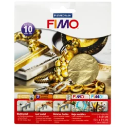 Fimo metallblad guld 10 ark