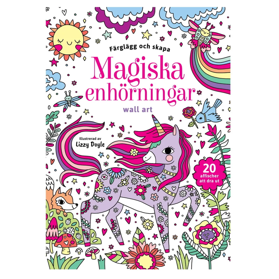 Färglägg och skapa: Magiska enhörningar