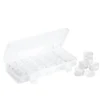 Förvaringsbox med 30 stycken cirkelformade burkar – 2,8 cm höga och 4 cm i diameter