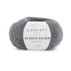 Garn Alpaca silver 25g m.grå