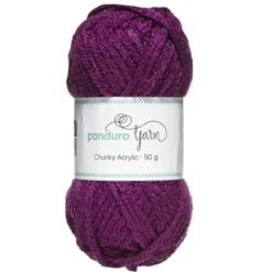 Garn Chunky Acrylic 50g mörklila