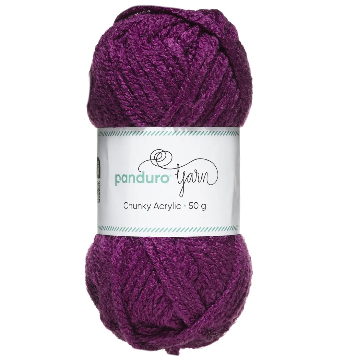 Garn Chunky Acrylic 50g mörklila