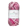 Garn Chunky Acrylic 50g pink to wine red multi