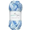 Garn Chunky Acrylic 50g white to blue multi