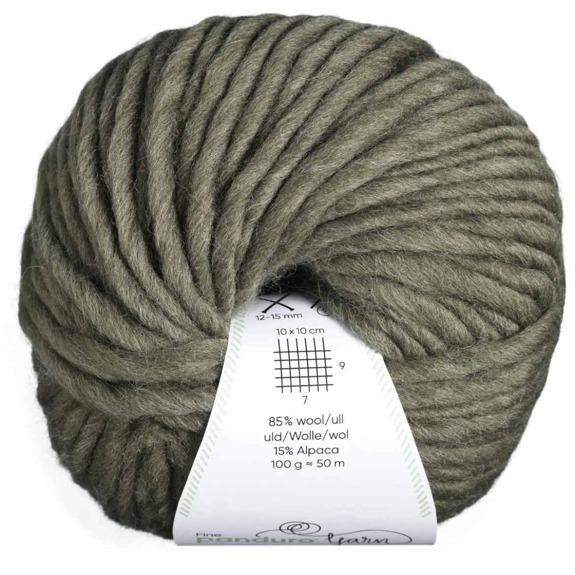 Garn Chunky Wool 100g dimgrön