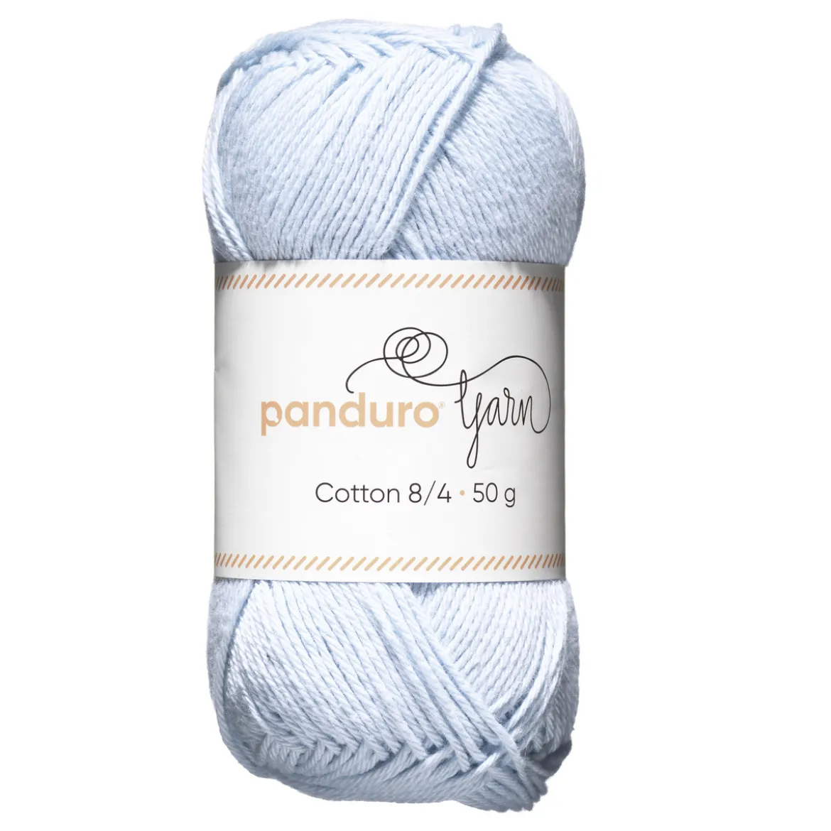 Garn Cotton 8/4 50g ljusblå