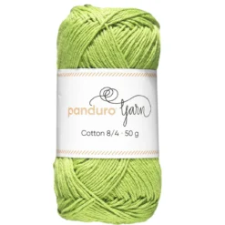 Garn Cotton 8/4 50g ljusgrön