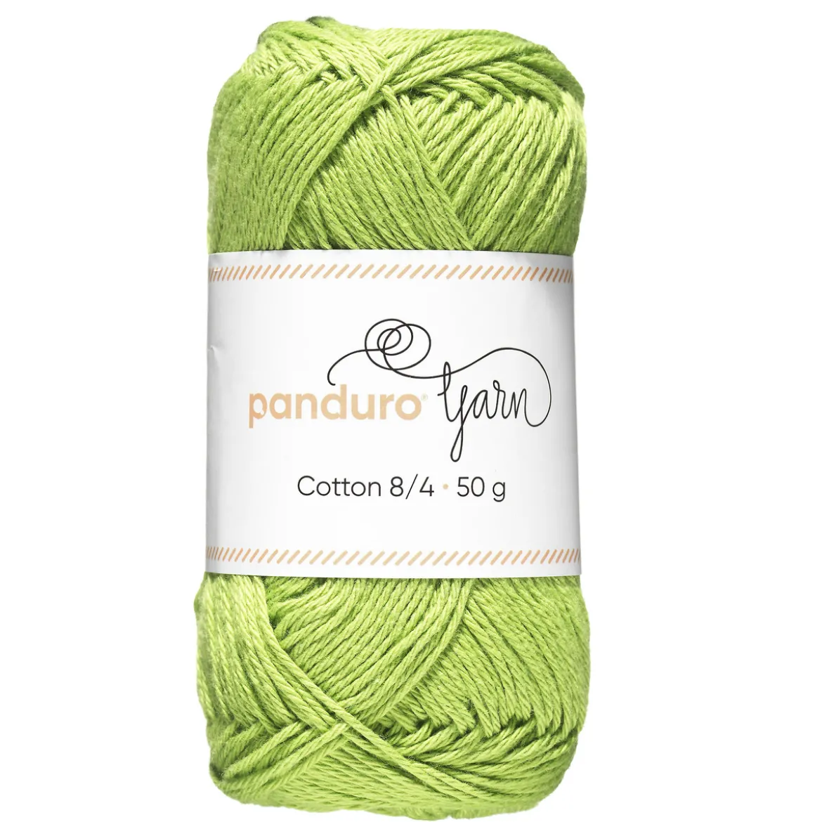 Garn Cotton 8/4 50g ljusgrön